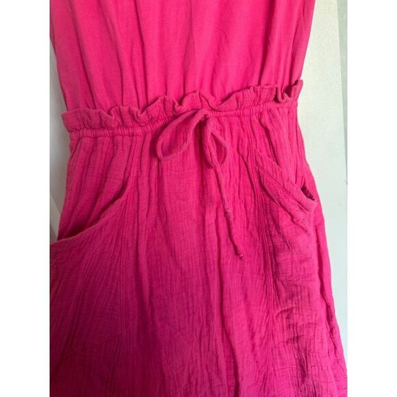 Daily Practice by Anthropologie Everyday Tee Dress XS Raspberry Rose/Hot Pink - Picture 4 of 11